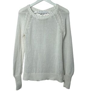 A.L.C. Cream Open-Knit Pullover Sweater Medium